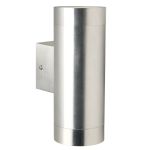Nordlux Tin Światło Ścienne Aluminium i Szkło Up & Down | 76mm - IP54 - Nadaje Się Do 2x GU10