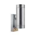 Nordlux Tin Światło Ścienne Metal i Szkło Szary Up & Down | 76mm - IP54 - Nadaje Się Do 2x GU10 - Czujnik ruchu i Światła