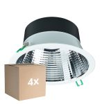 Opakowanie 4x Philips LED Downlight Coreline DN142B Aluminium Valkoinen 19.2W 2300lm 60D - 840 Zimna Biel | Aukko 200mm - IP20 - UGR<19