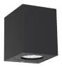 Nordlux Canto Kubi 2 Światło Ścienne Aluminium i Szkło Czarny Up & Down - 10.6W 500lm - 830 Ciepła Biel | IP44